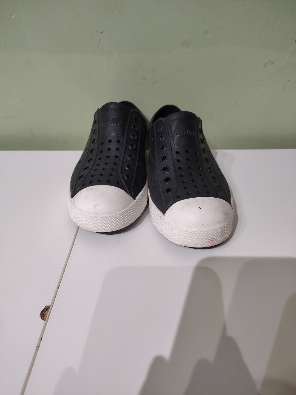 Native Black Toddler Boy Girl Gender Neutral Shoes Slip Ons Waterproof Size 13